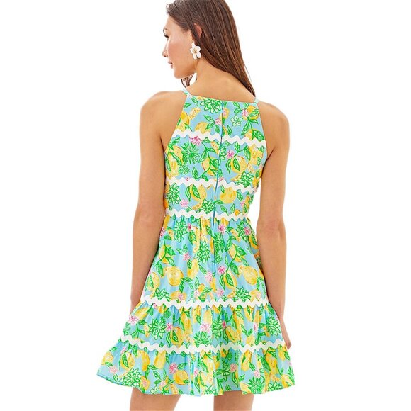 Lilly Pulitzer Angelynn Dress in Bluette/Make Lemonade NWT - Size 10 - Picture 3 of 7